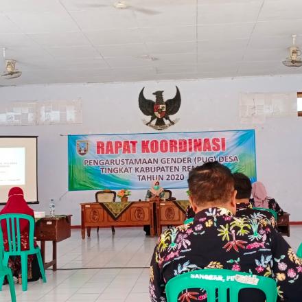 18 Sekdes dikecamatan Sumber Ikuti Koordinasi  PUG di Sanggar Budaya Kabupaten Rembang